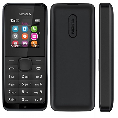 Nokia 105 1,4 "70 g Nero-Doppia SIM cellulare, MiniSIM, sveglia, calcolatrice, calendario, giochi, note agli ioni di litio, GSM, Polifónico) - Design e materiali