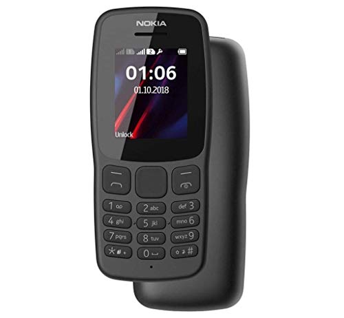Nokia 106 tutti i vettori 4GB Dual Sim 2018 Grigio Scuro Con Torcia LED - Radio FM - Big Button Phone - Dettaglio recensione 4