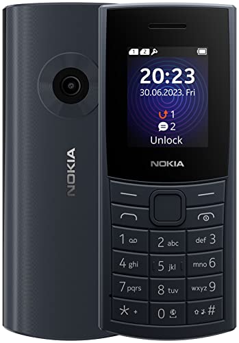 Nokia 110 4G [2023] 4,57 cm [1.8] 94,5 g Blu Cellulare Basic (110 4G D.Sim - Blu) - Design e materiali