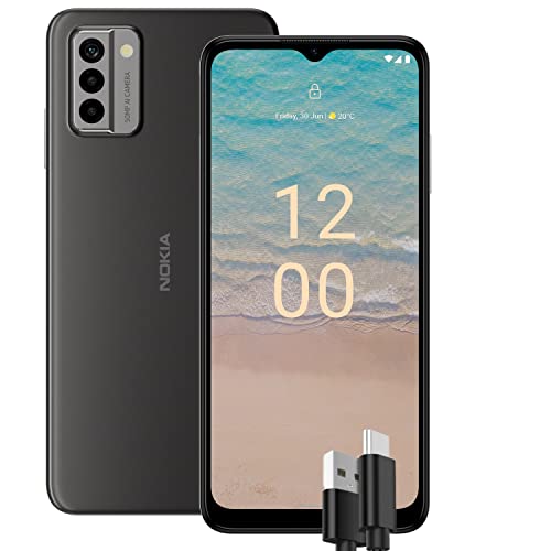 Nokia G22 Smartphone 4G 128GB, 4GB RAM, Tripla Camera 50 Mp, Display HD+ 90Hz da 6.52″, Android 12, Batteria da 5050 mAh, Dual Sim, Grigio, versione con cavo USB Type-C aggiuntivo - Design e materiali